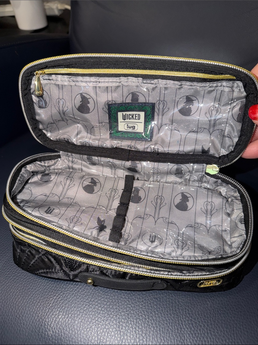 Lug Wicked Double Decker Cosmetic Case Black - Picture 7 of 8